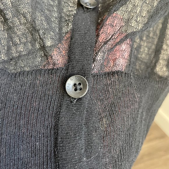Rag & Bone Sheer Front Drape Button Down Cardigan - Picture 5 of 8